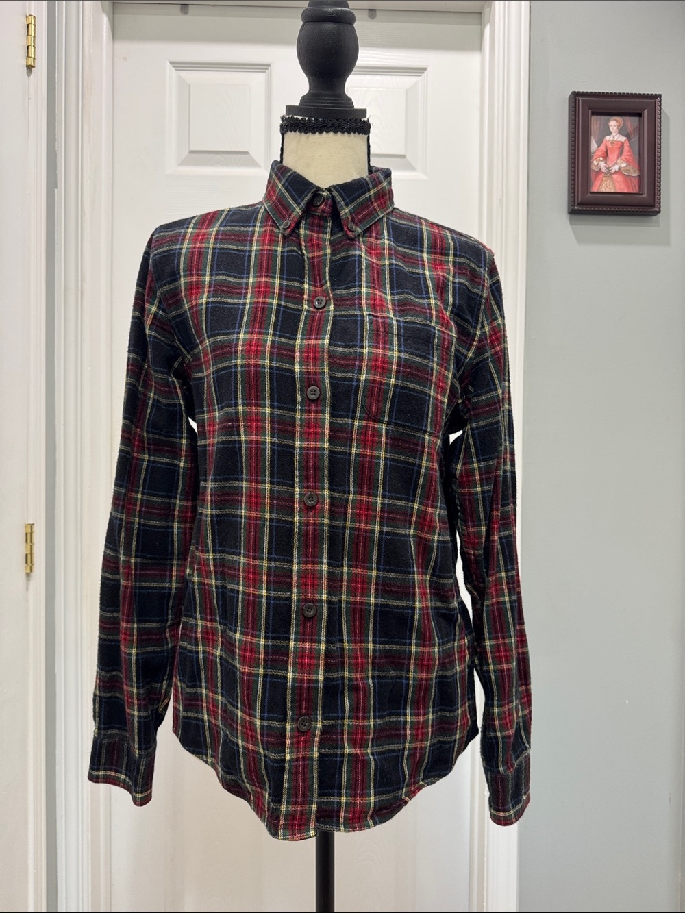 Women’s LL Bean Scotch Plaid Flannel Shirt - Relaxed Fit